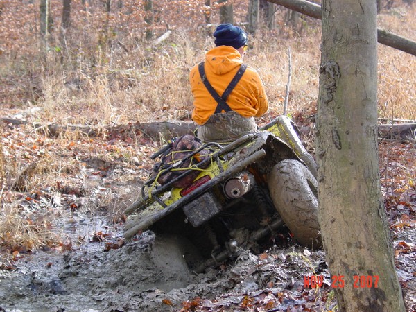 Brad in Alloy Mud Bog 11/27/07